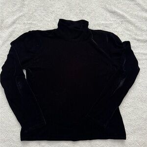 Banana Republic Black Velvet Turtleneck
